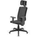 Ver imagem 2 de Cadeira Presidente Escritório Giratória Backsystem Plaxmetal Nr17 Braços 3d Material Sintético Preta