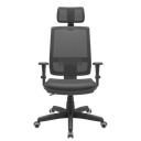 Ver imagem 1 de Cadeira Presidente Escritório Giratória Backsystem Plaxmetal Nr17 Braços 3d Material Sintético Preta