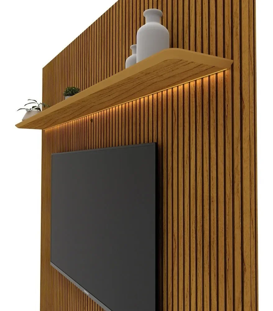 Rack Ripado Com Painel Para TV Até 75 C/Led Requinte 220 K/Rodizio ...