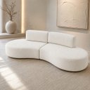 Ver imagem 4 de Sofá Luxo Sala Salão 300cm Virginia 3 Lugares Bouclê Branco