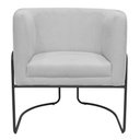Ver imagem 5 de Poltrona Decorativa Betina Base Aço Preto Bouclé Cinza Claro - Nexta Casa