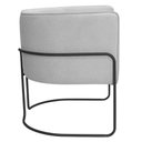 Ver imagem 3 de Poltrona Decorativa Betina Base Aço Preto Bouclé Cinza Claro - Nexta Casa