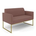 Ver imagem 3 de Sofá Namoradeira com 2 Poltronas Base Industrial Dourado Marisa Veludo Rosê D03 - D'Rossi