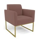 Ver imagem 4 de Sofá Namoradeira com 2 Poltronas Base Industrial Dourado Marisa Veludo Rosê D03 - D'Rossi