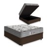 Cama Box Baú Viúva + Colchão de molas ensacadas Evolution Probel/Prodormir 128x188x74 CM:marrom - 1
