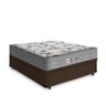 Cama Box Baú Viúva + Colchão de molas ensacadas Evolution Probel/Prodormir 128x188x74 CM:marrom - 2