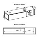 Ver imagem 6 de Rack Suspenso Bancada Flexível Sala de Estar Eleven Caemmun