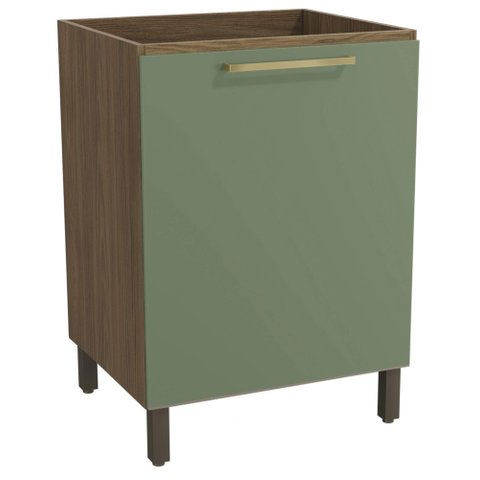 Armário de Cozinha Balcão 1 Porta 60cm com Pés M629 Botanic Kappesberg