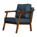 Ver imagem 2 de Poltrona Cadeira Vitoria Base Reforçada Veludo Azul Marinho