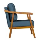 Ver imagem 3 de Poltrona Cadeira Vitoria Base Reforçada Veludo Azul Marinho