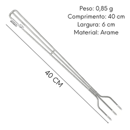 Garfo 3 Pontas 40cm Alemtex 056/40 - 2