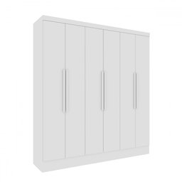 Guarda-roupa Casal Bariloche 6 Portas 4 Gavetas Neve - Tcil Móveis - 2