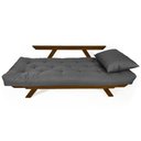 Ver imagem 2 de Sofá Japão Futon Acquablock Madeira Cor Imbuia D33 - Chumbo