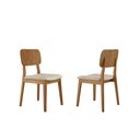 Ver imagem 3 de Conjunto Sala de Jantar Mesa Gênova 1.30cm Tampo Redondo Vidro/MDF Off White com 6 Cadeiras Valença