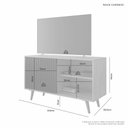 Ver imagem 4 de Rack Carinho para Tv 43'' com Pés e Porta de Correr:cinamomo / Preto