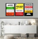 Ver imagem 1 de Kit 3 Quadros Evangélicos Remédios 45x34cm:moldura Branca