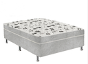 Ver imagem 1 de Cama Box Casal Suede Cinza + Colchão Casal Suede Cinza Espuma 138x188x55