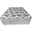 Ver imagem 2 de Cama Box Casal Suede Cinza + Colchão Casal Suede Cinza Espuma 138x188x55