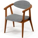 Ver imagem 7 de Cadeira Estofada para Sala de Estar Jantar Cecília B04 Pied Poule - Lyam Decor
