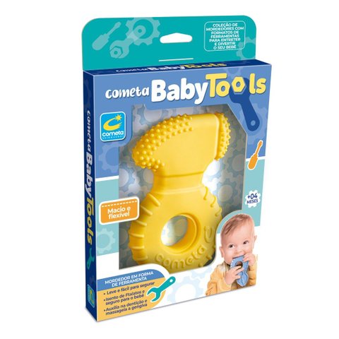 Brinquedo Mordedor Baby Tools Martelo +4 Meses Cores Sortidas Cometa Brinquedos