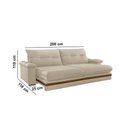 Ver imagem 6 de Sofá Avalon 02 Módulos de 100cm Br25cm Meu Sofá Online A294 Linho Creme