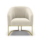 Ver imagem 4 de Poltrona para Sala Industrial Dourado Kit 2 Stella Bouclê D03 - D'Rossi