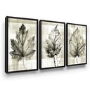 Ver imagem 1 de Quadro Decorativo Minimalista Folhas Secas Moldura