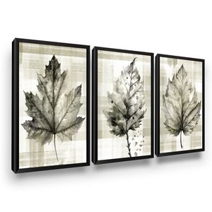 Quadro Decorativo Minimalista Folhas Secas Moldura