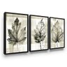 Quadro Decorativo Minimalista Folhas Secas Moldura - 1