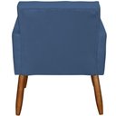 Ver imagem 4 de Poltrona Decorativa para Sala Recepção Beatriz Suede Cores Pé Palito Castanho