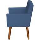 Ver imagem 3 de Poltrona Decorativa para Sala Recepção Beatriz Suede Cores Pé Palito Castanho