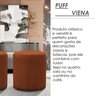 Kit 2 Puff Decorativo Sala de Estar Quarto Confortável Pés Madeira Viena - 2