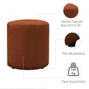 Ver imagem 3 de Kit 2 Puff Decorativo Sala de Estar Quarto Confortável Pés Madeira Viena