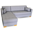 Ver imagem 2 de Sofá Chaise Gianni | Pé Cantoneira & Tecido Acquablock Impermeável | Medida 220cm | Cinza