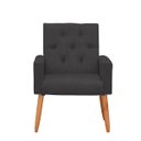 Ver imagem 4 de Poltrona para Sala Reforçada Confortável Íris Suede Cinza Ads Decor Poltrona Cadeira Sala Quarto Dec