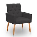Ver imagem 5 de Poltrona para Sala Reforçada Confortável Íris Suede Cinza Ads Decor Poltrona Cadeira Sala Quarto Dec