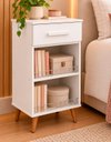 Ver imagem 1 de Balcão Módulo Multifuncional Bancada Mesa Apoio Lateral Ipê Cor:Branco