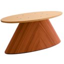 Ver imagem 1 de Base de Mesa Cone Denali Slim Cinnamon Jantar Oval - Bella Brasil Decor
