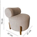 Ver imagem 6 de Poltrona Decorativa Mônaco Veludo Bege