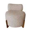 Ver imagem 2 de Poltrona Decorativa Mônaco Veludo Bege