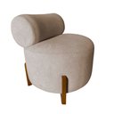Ver imagem 1 de Poltrona Decorativa Mônaco Veludo Bege