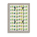 Ver imagem 1 de Porta Chaves Decorativos Estampados Luxo Cactos Verdes Fofos Prata