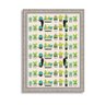 Porta Chaves Decorativos Estampados Luxo Cactos Verdes Fofos Prata - 1