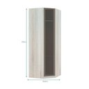Ver imagem 2 de Guarda-roupa Solteiro Canto 1 Porta Legno Crema