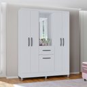 Ver imagem 1 de Guarda Roupa Casal com 5 Portas e 1 Gaveta Atlas Poquema