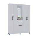 Ver imagem 2 de Guarda Roupa Casal com 5 Portas e 1 Gaveta Atlas Poquema