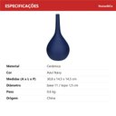 Ver imagem 6 de Vaso Garrafa Decorativo de Cerâmica Azul Navy 29x15x15cm Enfeite Sala Mesa
