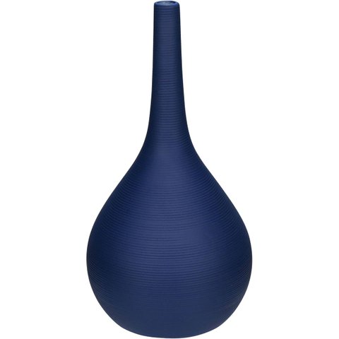 Vaso Decorativo Garrafa Home&Co Cerâmica 29x15x15cm Azul Navy