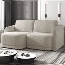 Ver imagem 1 de Sofá Cama Modulado Retrátil e Reclinável Decorativo Varsóvia 196cm Bouclê Bege Escuro G33 - Gran Bel