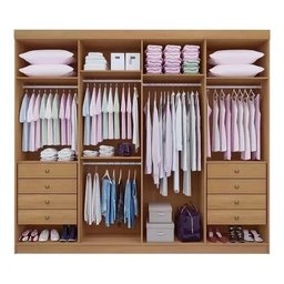 Guarda Roupa Casal 8 Pts Daymond Ripado Cinamomo Off White Ddoro - 2